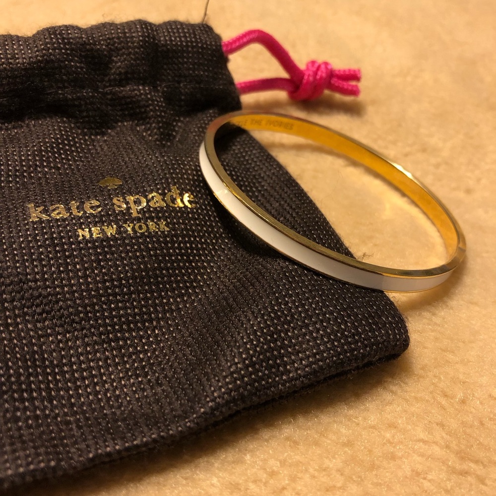 Kate Spade ivory and gold bangle